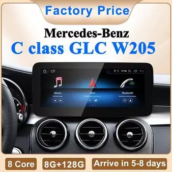 2024 Новый Автомобильный Мультимедиа Беспроводной Android AUTO CarPlay 12,3-дюймовый Экран Для Mercedes Benz C Class GLC W205 S205 Видеоплееры Eight Core