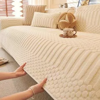 2024 Новый бестселлер защитный коврик для дивана зимний толстый плюшевый подушка для дивана противоскользящий чехол для дивана кресло осенне-зимняя ткань мягкое полотенце 70*70CM