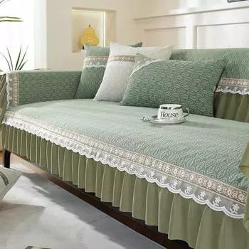 2024 Новый Чехол для дивана Chenier с рисунком дерева, прямая линия, длинная полоса, Noble Consort, трехместный диван, нескользящее полотенце для спинки, защита от пыли 70x70cm