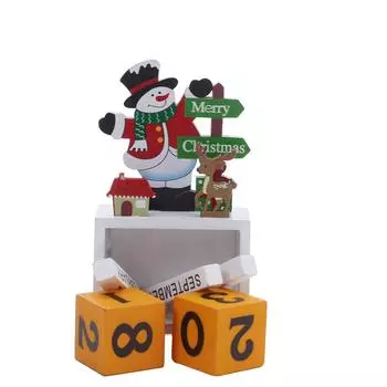 2024 Новый год календарь обратного отсчета Лось Снеговик DIY Деревянные украшения Navidad Рождественские украшения Рождественский подарок детям Natal Noel