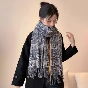2024 Новый искусственный кашемир для женщин, зимний модный теплый шарф 200x70cm