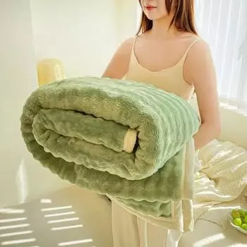 2024 Новый класс A Tokas Кролик Плюшевый Многофункциональный Теплое Одеяло Теплое Отопление Тонкая Каемка 100x150cm 1pcs хаки