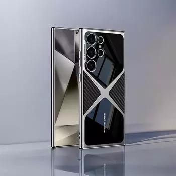 2024 Новый Коммерческий Дела Гальванизированный Кожаный Чехол Для Телефона Samsung S23 S24 Ультра Защитный Чехол с Износостойким Противоударный Защитный Чехол For S24 Ultra чёрный