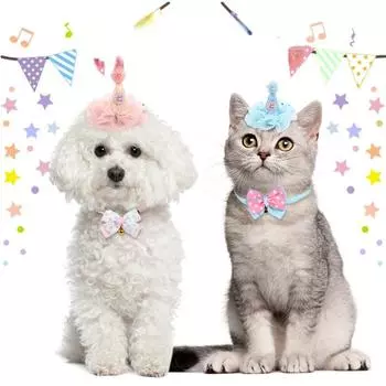 2024 Новый комплект для домашних животных с регулируемой шапкой, воротником для кошек, головной убор, новогоднее украшение, аксессуары для кошек красный