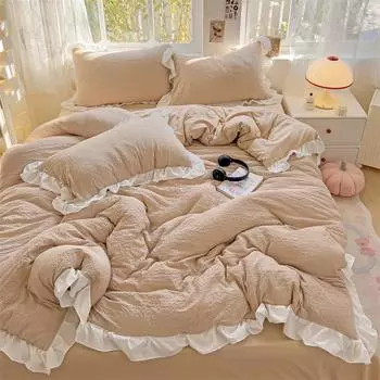2024 Новый комплект из четырех предметов из хлопка Bubble Yarn Princess Feng Shui Cover 150 x 2002