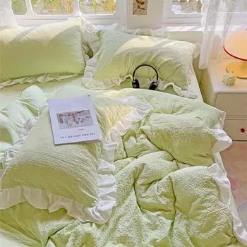 2024 Новый комплект из четырех предметов из хлопка Bubble Yarn Princess Feng Shui Cover 150 x 2002