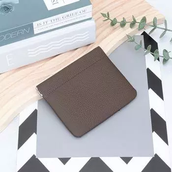 2024 Новый Кошелек для монет из натуральной кожи, первый слой из коровьей кожи, мини-кошельки для женщин, автоматическое закрытие, маленькие кошельки, держатель для карт чёрный