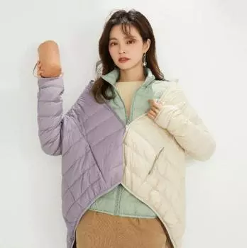 2024 новый легкий и тонкий пуховик женский с капюшоном короткий большой размер легкий и тонкий 90 белый утиный пух модное пальто S чёрный