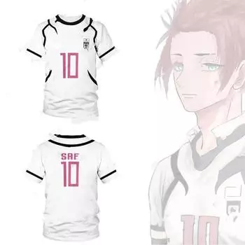 2024 Новый летний мужской синий замок японский аниме футболка Джерси белая футболка женские детские спортивные повседневные топы с коротким рукавом S белый