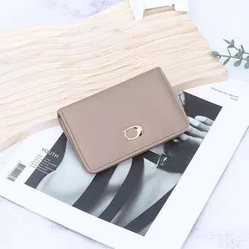 2024 Новый маленький кошелек из натуральной кожи, женские кошельки, первый слой из коровьей кожи, короткий кошелек, модные кошельки для монет в два сложения чёрный