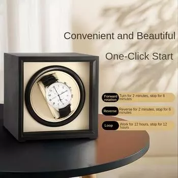 2024 Новый модернизированный блок питания, черный, механический, коробка для подзавода часов, мотор-шейкер, держатель для подзавода часов, дисплей, органайзер для ювелирных изделий US