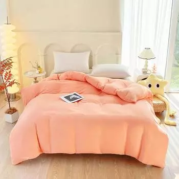 2024 Новый однокомпонентный пододеяльник, приятный для кожи, начесанный пододеяльник, моющийся, хлопковая серия, постельное белье 180x220 220x240 для двойного использования Only 2 pillowcases