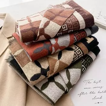 2024 Новый осенне-зимний теплый шарф двойного назначения высокого класса для женщин 62x195cm