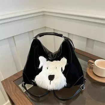 2024 Новый персонализированный женский рюкзак Commuter High Value Стильная простая сумка-тоут на одно плечо с подмышкой чёрный