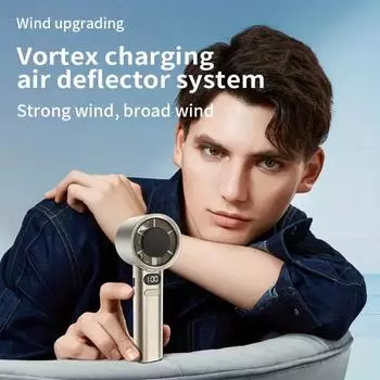 2024 Новый портативный кондиционер с бесступенчатым регулированием скорости вращения вентилятора и 120 скоростями вращения ветра со светодиодным цифровым дисплеем серебряный