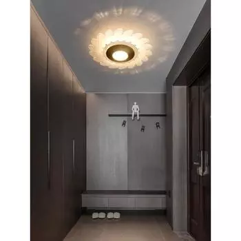 2024 новый потолочный светильник в форме цветка для коридора, прохода, крыльца, балкона, освещение, современная спальня, гардеробная, простое креативное круглое освещение Warm White