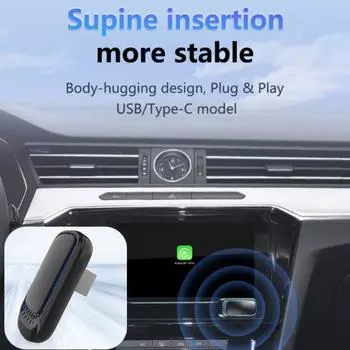 2024 Новый проводной и беспроводной Apple CarPlay Box для OEM-автомагнитолы Plug and Play Smart Link Phone Автоматическое подключение к CarPlay
