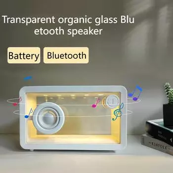 2024 Новый прозрачный Bluetooth-динамик RGB Красочный творческий Bluetooth-звук Прозрачный беспроводной Bluetooth-звук чёрный