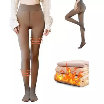 2024 Новый прозрачный поддельный матовый компрессионный компрессионный красивый защита от холода интегрированный толстый стиль чулок тепло пот кофе прозрачность для