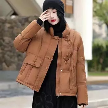 2024 новый пуховик женский свободный и тонкий универсальный повседневный маленький короткий жакет M size 90-60kg