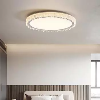 2024 Новый регулируемый потолочный светильник в французском кремовом стиле для гостиной, спальни, круглый потолочный светильник Glacier Art, декоративный changeable