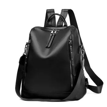 2024 Новый рюкзак для весны и осени Простой рюкзак для студенток колледжа Женский рюкзак Большая вместимость Дорожный рюкзак чёрный