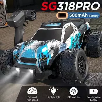 2024 Новый SG318 PRO 1:20 масштаб RC автомобиль 30 км/ч высокоскоростные RC автомобили игрушки для взрослых и детей радиоуправляемые автомобили 2.4G внедорожный монстр грузовик игрушка подарок 1 Battery белый