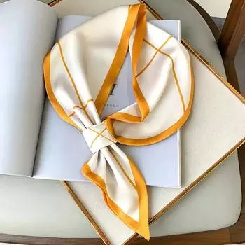2024 Новый шелковый узкий шейный платок, мягкие легкие шарфы, ленты, галстуки для женщин, весна-лето, повязки для волос, украшение для шейного платка 15x70cm