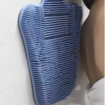 2024 Новый силиконовый противоскользящий коврик для мытья ног, массажный коврик для душа с присоской, массажная ванна для ног, отшелушивающая щетка для ног синий