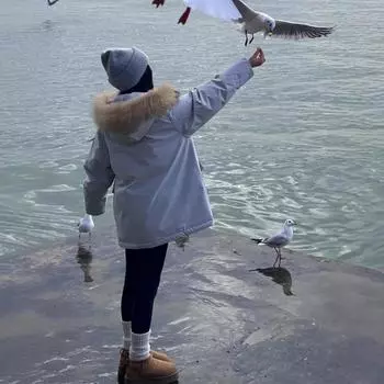 2024 новый синий пуховик Parker tooling женский средней и длинной длины с большим меховым воротником из белого утиного пуха зимняя одежда S recommends 80-60kg