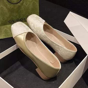 2024 Новый стиль удобные женские туфли на каблуке с квадратным носком и толстым каблуком и слипонами в тон Zapatos Mujer 35 бежевый