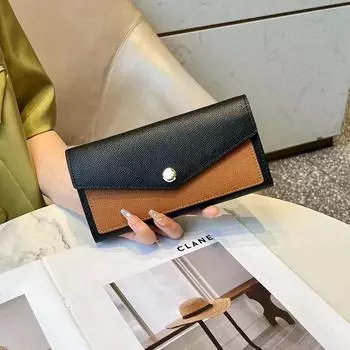 2024 Новый текстурированный длинный кошелек из натуральной кожи, женские клатчи, фирменный дизайн, двухцветные кошельки из воловьей кожи для дам, кошелек для телефона хаки