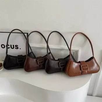 2024 Новый тренд Модная ретро сумка через плечо Сумка-палка Премиум Текстура Нишевый Дизайн Одно Плечо Кроссбоди Женская сумка чёрный