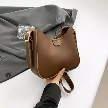 2024 новый трендовый кулон модная однотонная сумка-ведро повседневная большая вместимость иностранный стиль текстура сумка-мессенджер через плечо чёрный