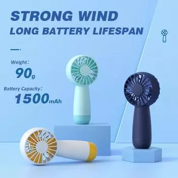 2024 Новый ультралегкий всего 90G мини карманный ручной вентилятор портативный кондиционер перезаряжаемый небольшой вентилятор с 3 скоростями ветра