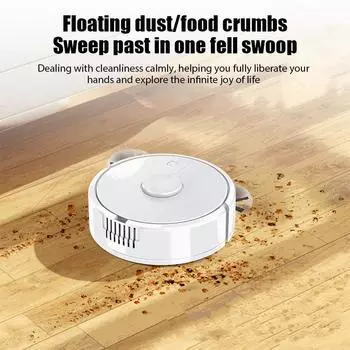 2024 Новый умный автоматический подметальный робот, бытовой мини-умный подметальный робот, подметающий, волочащий, всасывающий, все в одном устройстве белый