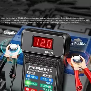 2024 Новый универсальный автомобильный тестер аккумулятора 12 В 24 В 100-2000CCA тестер нагрузки аккумулятора инструмент с ЖК-экраном автоматический анализатор генератора