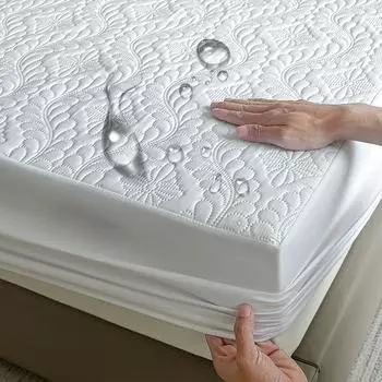 2024 Новый водонепроницаемый ламинированный хлопковый чехол для матраса с эластичной простыней, однотонное постельное белье, обертывание на 360 градусов, 200x220 90x200x30cm 1pcs