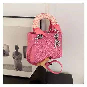 2024 Новый высококачественный прочный вышитый шелковый шарф, сумка Daifei, ручная одноплечевая женская сумка с диагональным крестом only bag