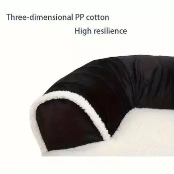 2024 новый, высокопрочный трехмерный полипропиленовый хлопок, четырехсезонная будка для кошек и собак, можно разбирать и стирать S чёрный