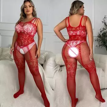 2024 Новый женский комбинезон с рыболовной сетью, одежда, эротический сетчатый прозрачный боди, женский сексуальный полый костюм для всего тела XXS