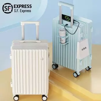 2024 Новый женский прочный 20-дюймовый чемодан на колесиках с замком 18 inches