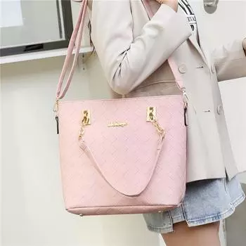 2024 новый женский ретро-комплект из нескольких предметов, плетеная сумка через плечо для ребенка и матери бордовый