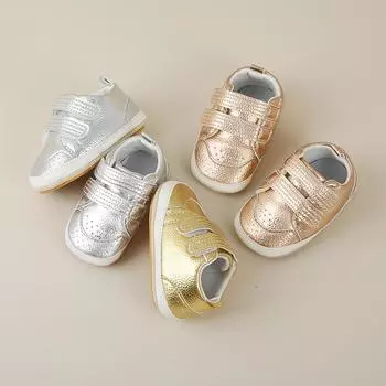 2024 Обувь для мальчиков-малышей Весна Осень Кожаная Детская Повседневная Обувь Модные Детские Девочки Первые Ходунки Кроссовки Дышащие Нескользящие 15 золотой