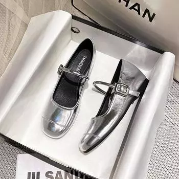 2024 Обувь для женщин Модные туфли на плоской подошве Кожаные повседневные туфли Мэри Джейн Модные лоферы со скрытым каблуком 35 бежевый