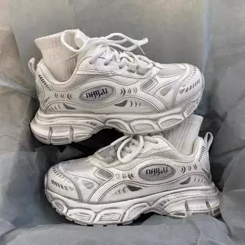 2024 Обувь с толстой подошвой, модные кроссовки H108, старая обувь 36