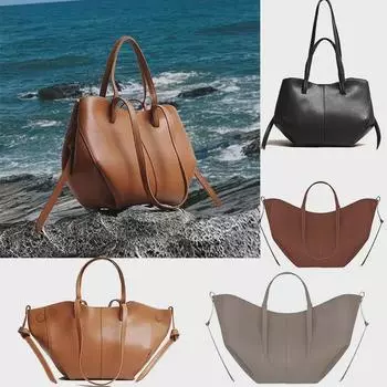 2024 Осень Большая вместительная женская сумка-тоут из натуральной кожи Wing Small [42*8.5*25cm]