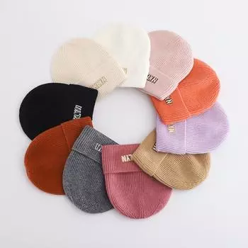 2024 осень и зима милая женская плюшевая новая вязаная шапка универсальная теплая ухозащитная утолщенная модная холодная шапка One size хаки