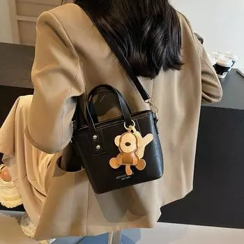 2024 осень и зима новая контрастная цветная сумка женская сумка модная универсальная сумка через плечо модная сумка-мессенджер сумка-ведро