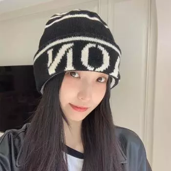 2024 осень и зима новая яппи вязаная шапка для женщин ретро литературная и художественная утолщенная теплая шерстяная шапка холодная шапка для мужчин Elastic розовый